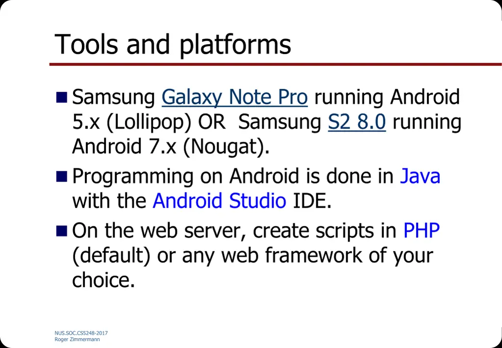 tools and platforms