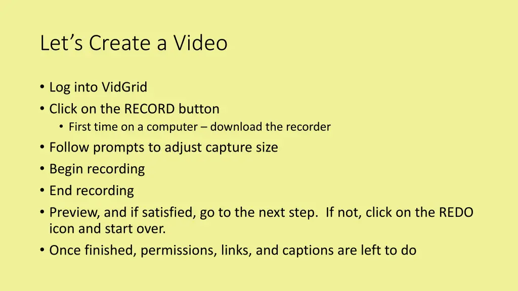 let s create a video