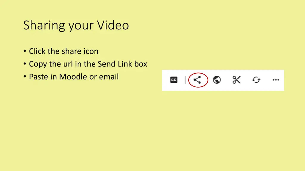 sharing your video