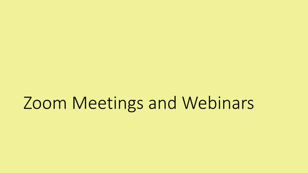 zoom meetings and webinars