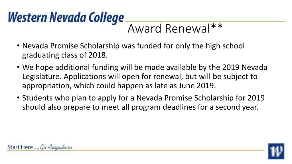 award renewal
