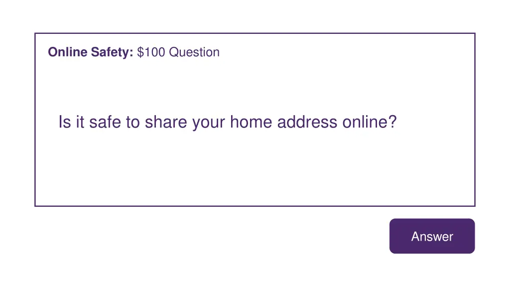 online safety 100 question