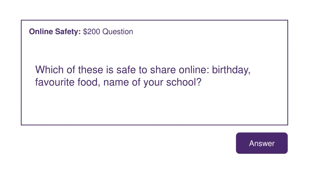 online safety 200 question