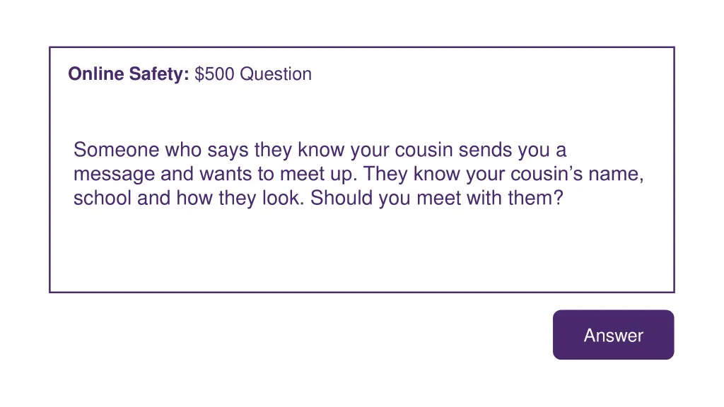 online safety 500 question