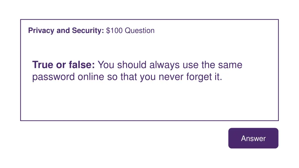 privacy and security 100 question