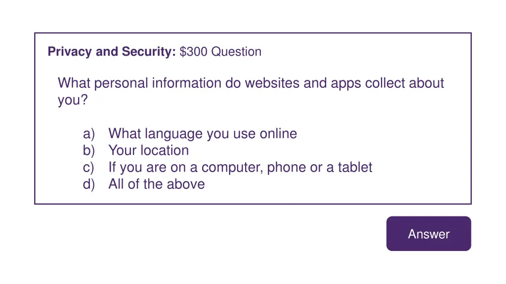 privacy and security 300 question