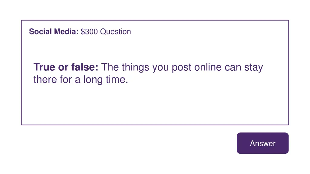 social media 300 question