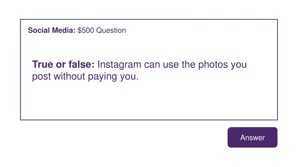 social media 500 question