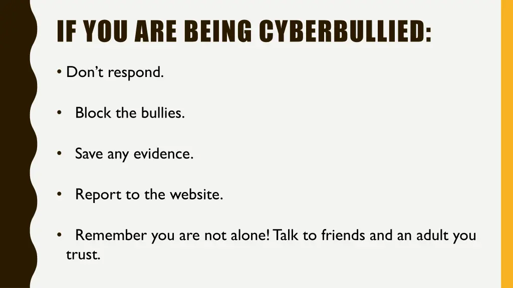 if you are being cyberbullied