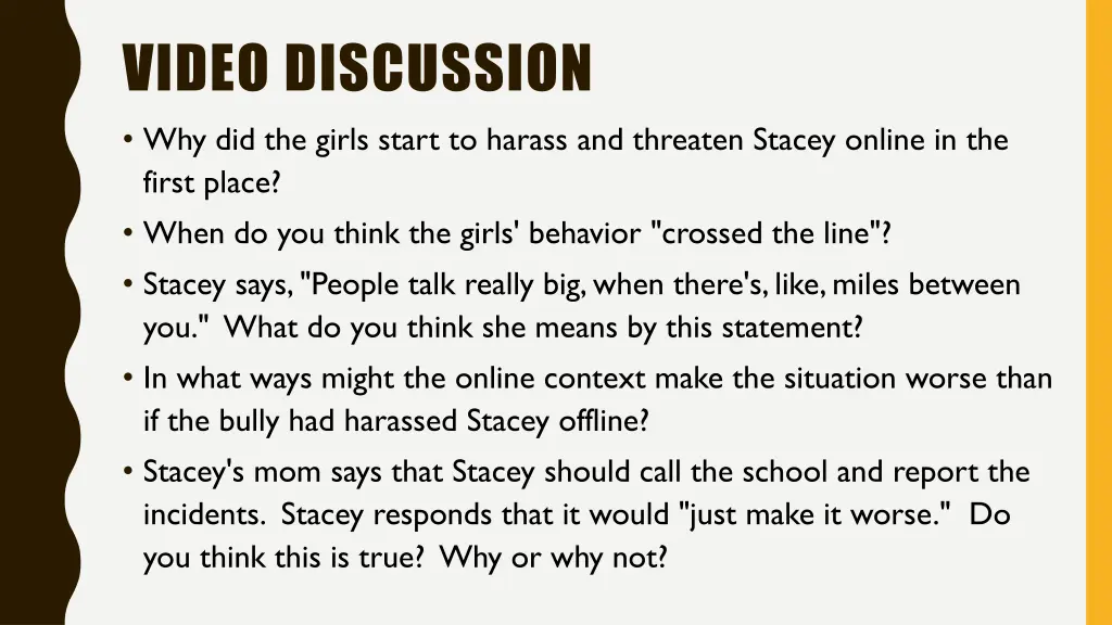 video discussion