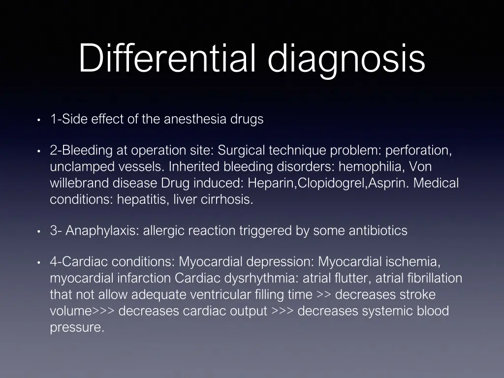 differential diagnosis