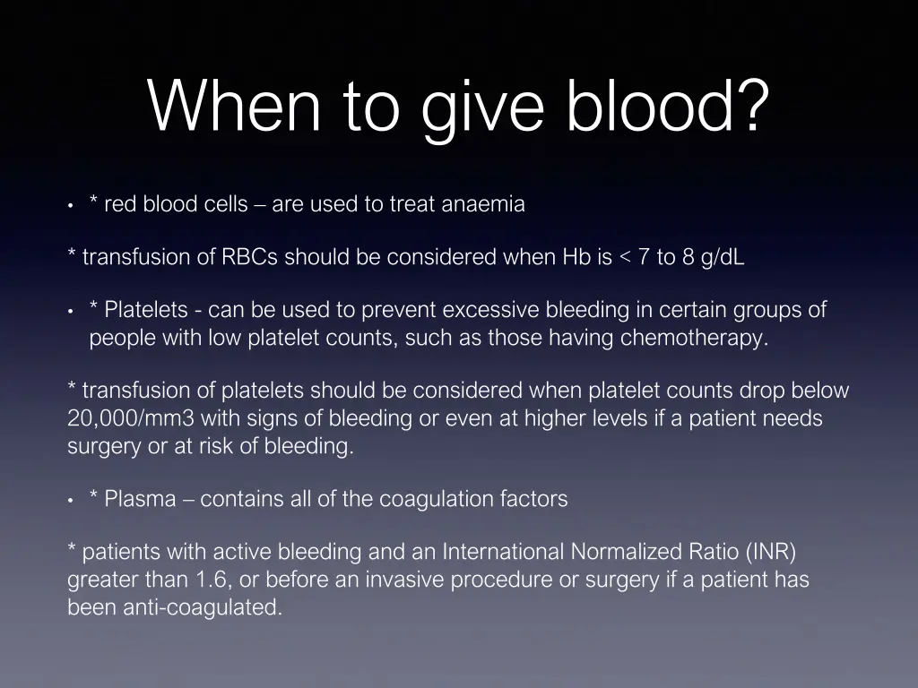 when to give blood