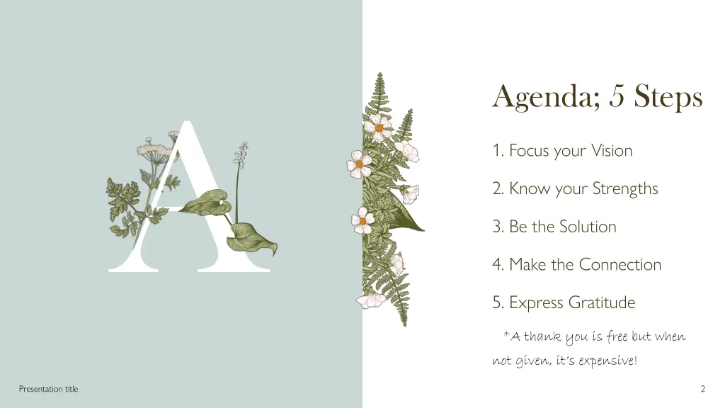agenda 5 steps