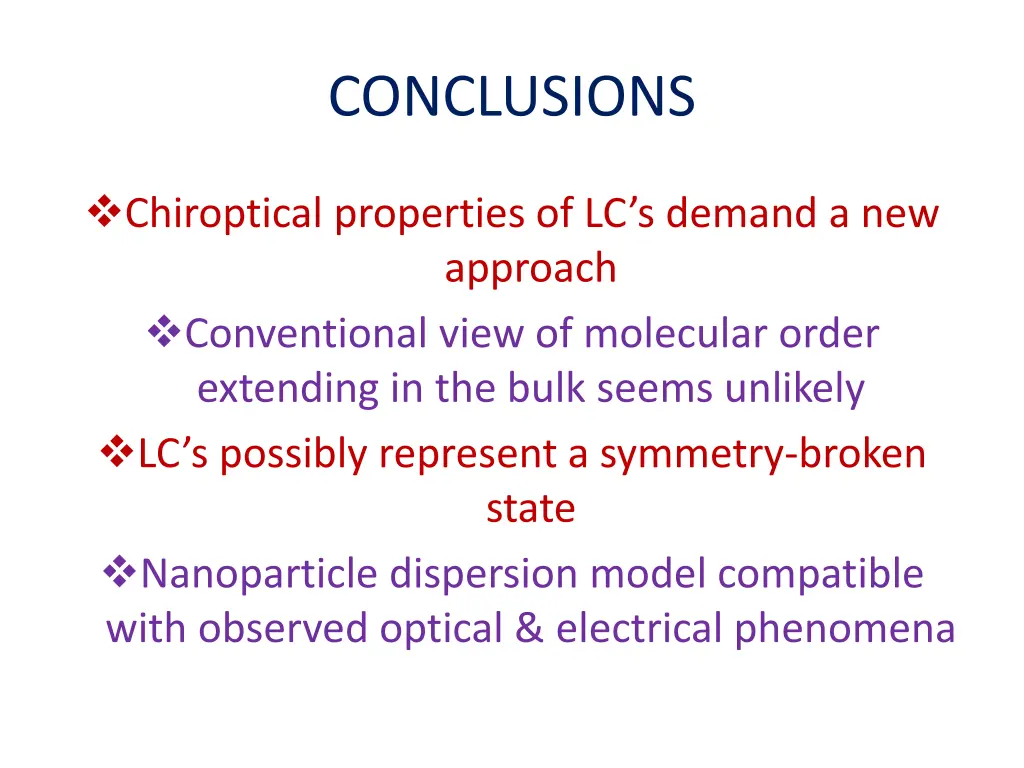 conclusions