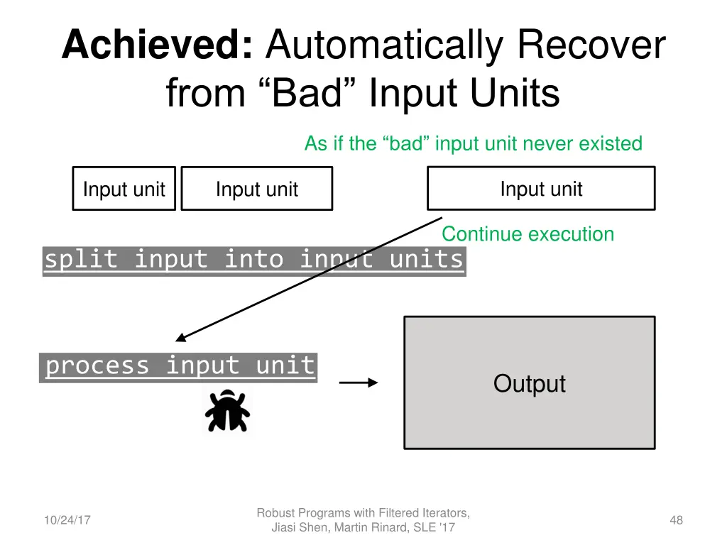 achieved automatically recover from bad input 2