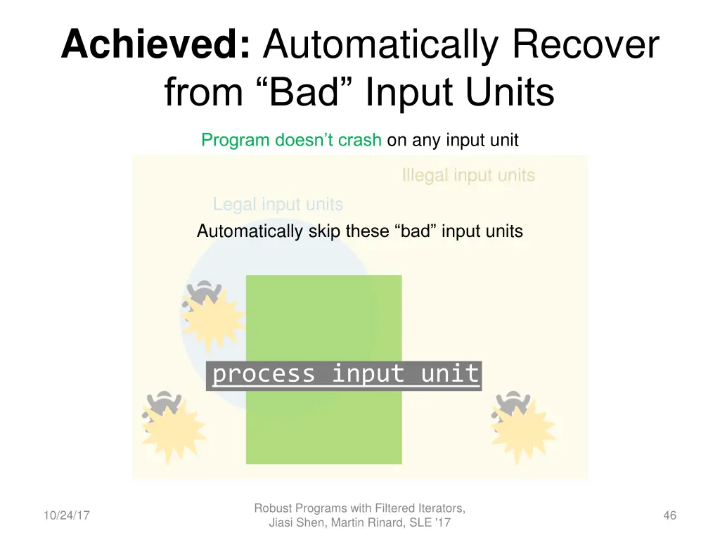 achieved automatically recover from bad input
