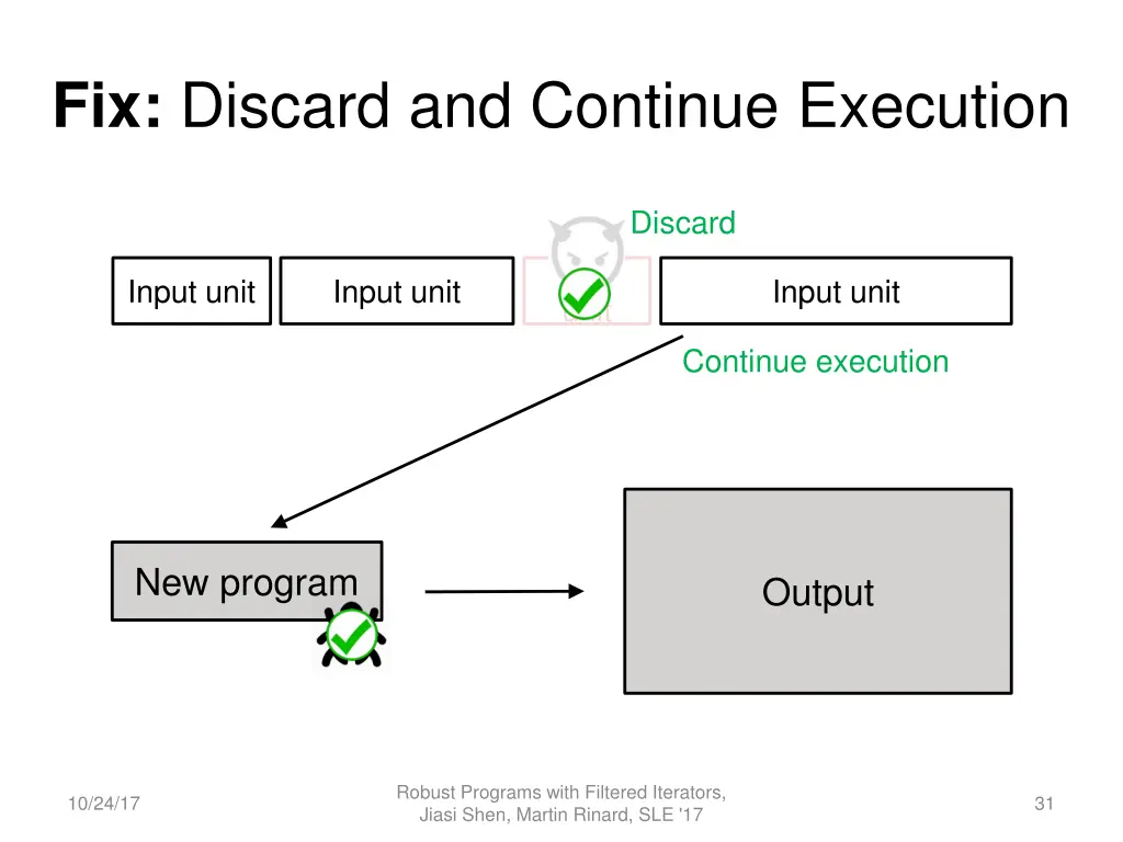 fix discard and continue execution 1