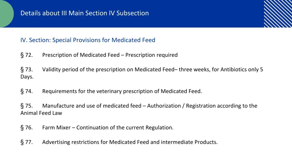 details about iii main section iv subsection