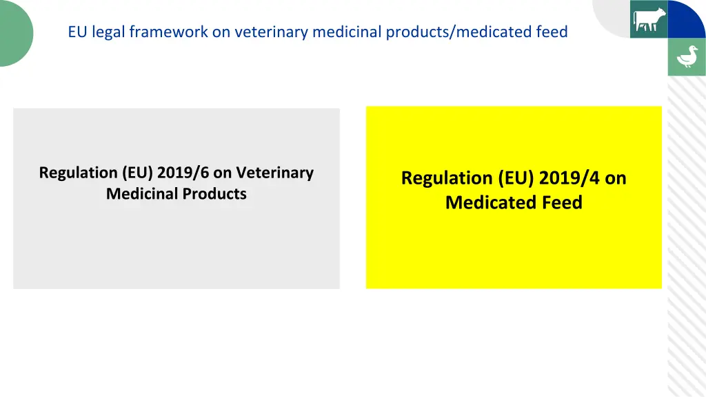 eu legal framework on veterinary medicinal