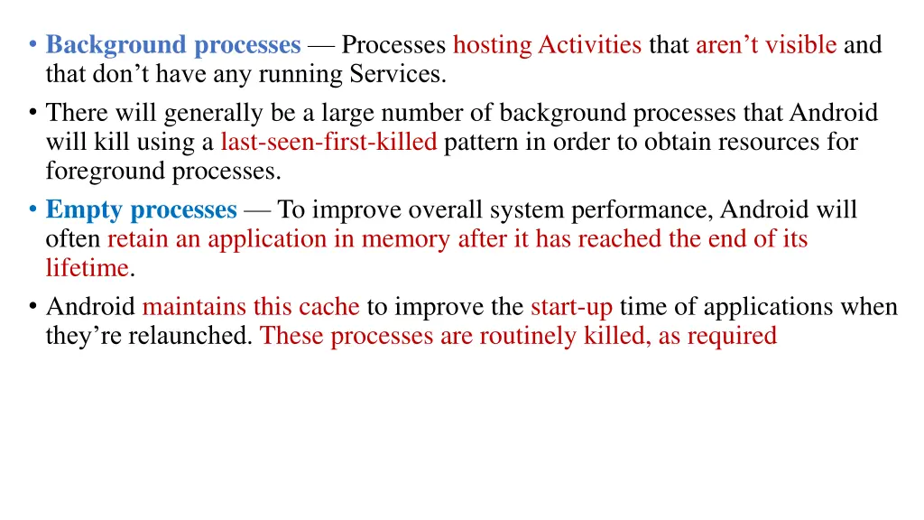 background processes processes hosting activities