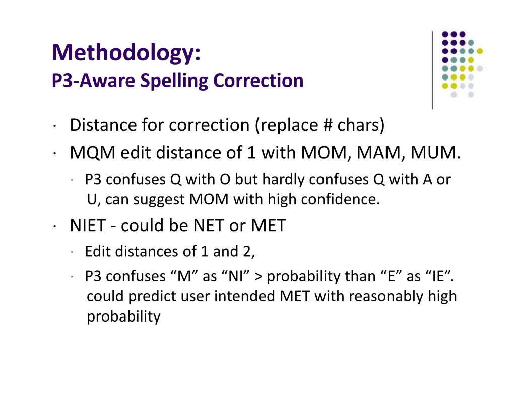 methodology p3 aware spelling correction