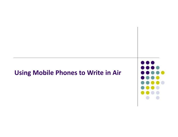 using mobile phones to write in air