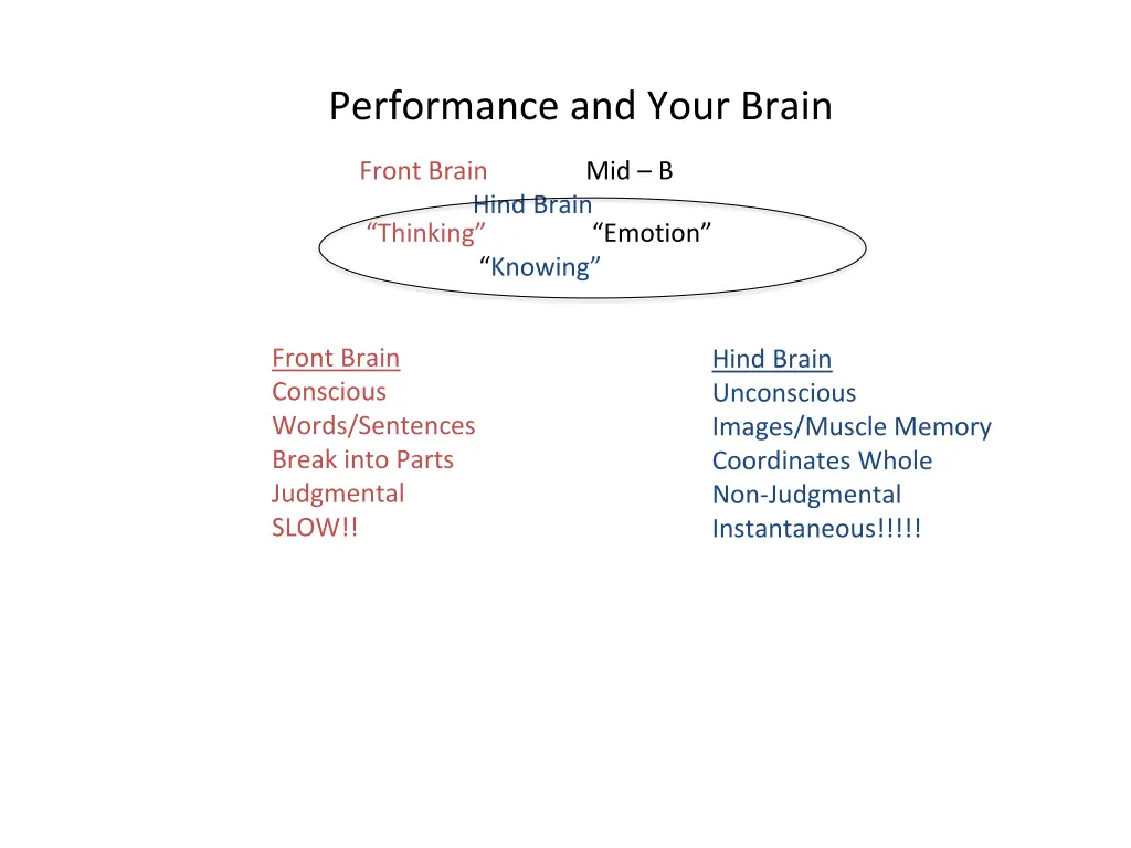 performance and your brain