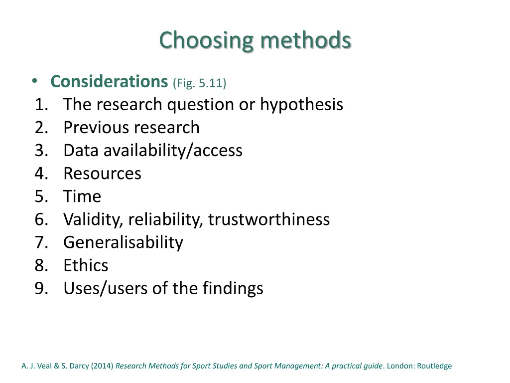 choosing methods