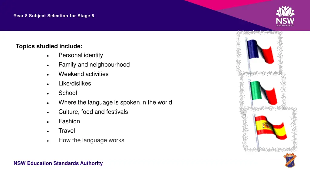 year 8 subject selection for stage 5 17