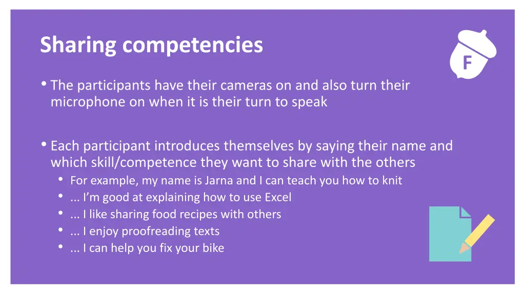 exercise sharing competencies