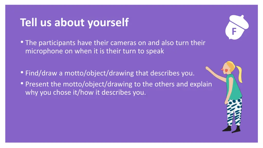 exercise tell us about yourself