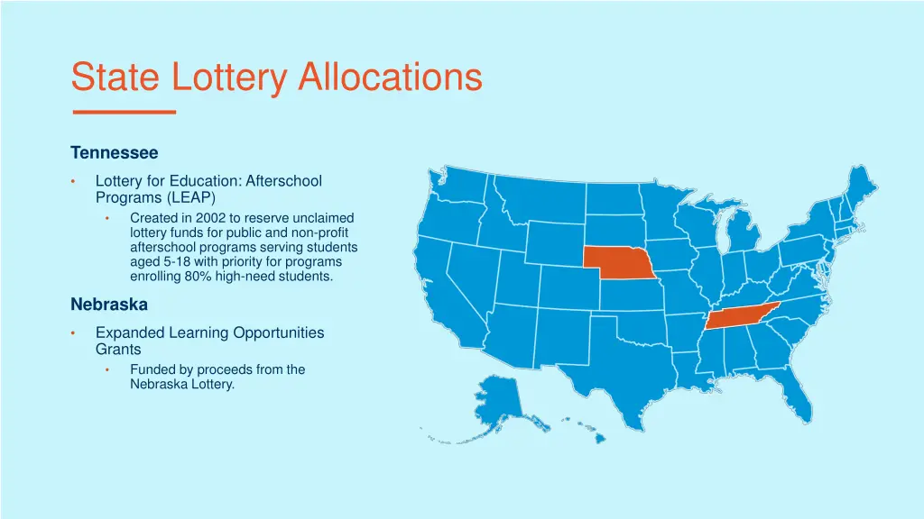 state lottery allocations