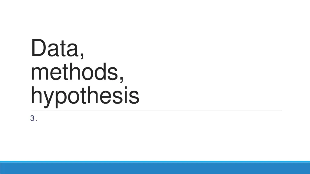 data methods hypothesis