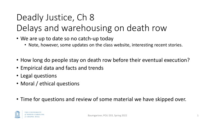 deadly justice ch 8 delays and warehousing