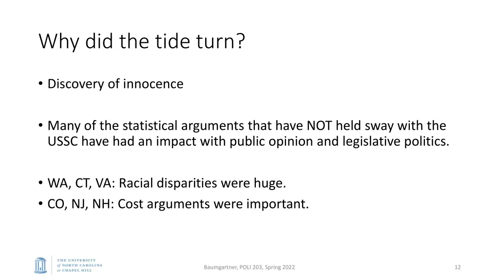 why did the tide turn