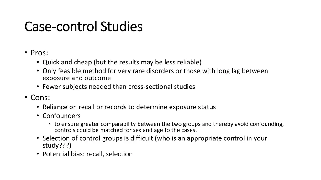 case case control studies control studies 2