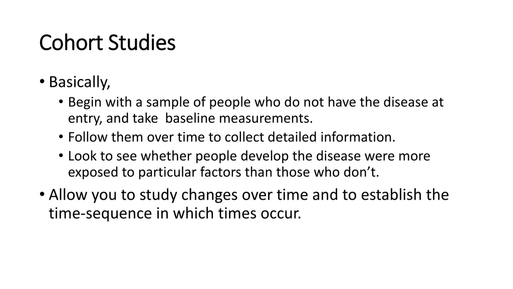 cohort studies cohort studies 1