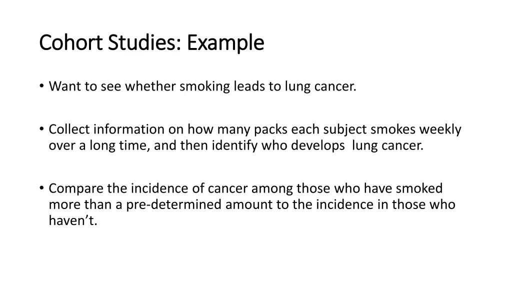 cohort studies example cohort studies example