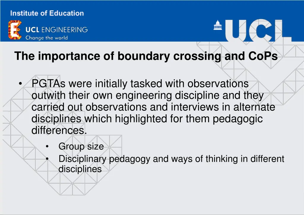 the importance of boundary crossing and cops