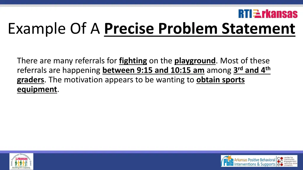 example of a precise problem statement