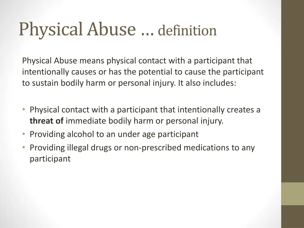 physical abuse definition