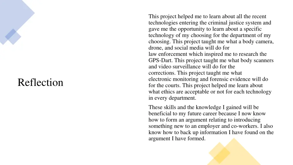 this project helped me to learn about