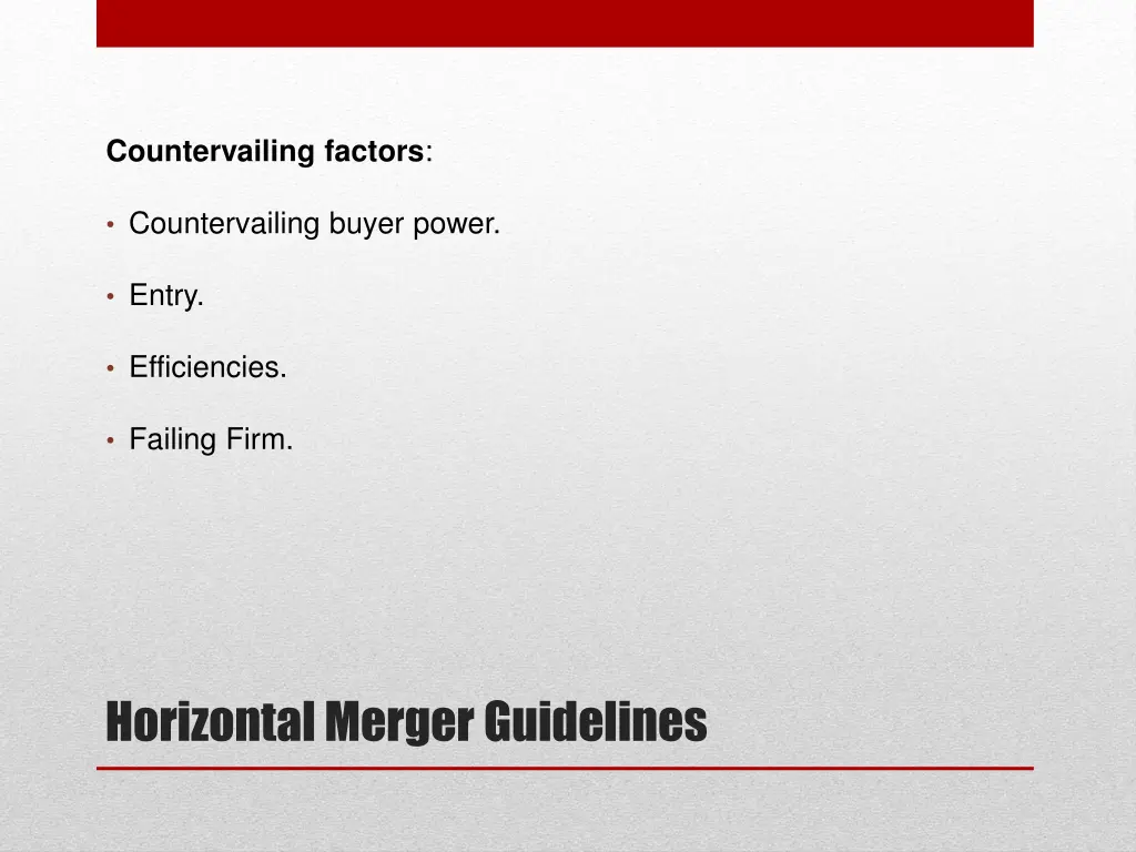 countervailing factors