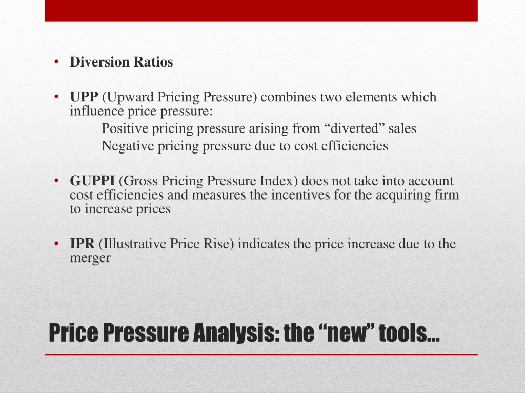 diversion ratios