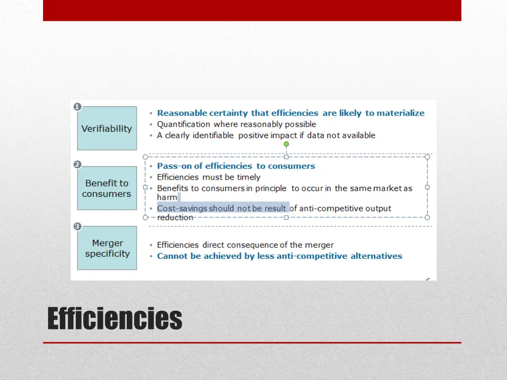 efficiencies