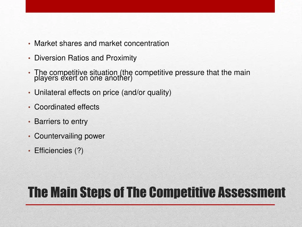 market shares and market concentration