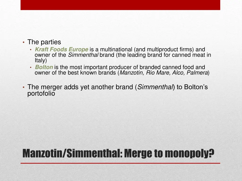 the parties kraft foods europe is a multinational