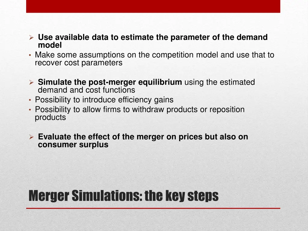use available data to estimate the parameter
