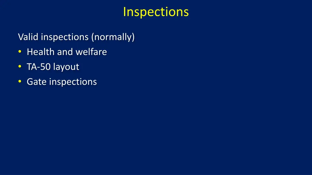 inspections 2