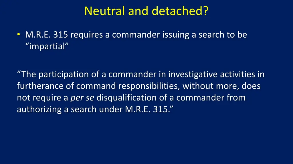 neutral and detached